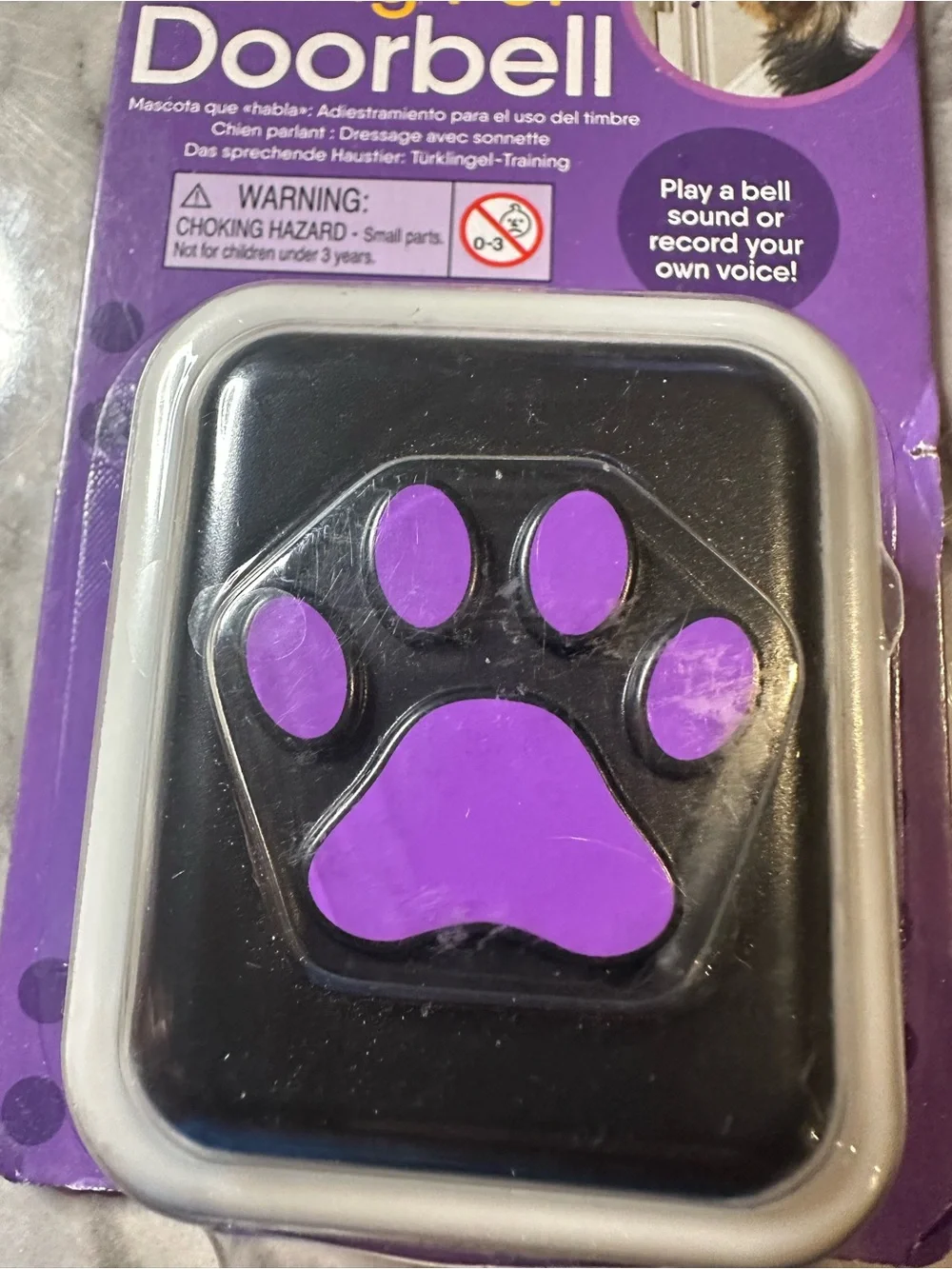 Hunger or potty for Words Talking Pet Doorbell -
